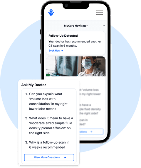 PocketHealth's MyCare Navigator highlighted on a phone