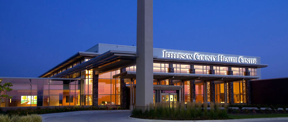 Exterior view of the Jefferson County Health Center building