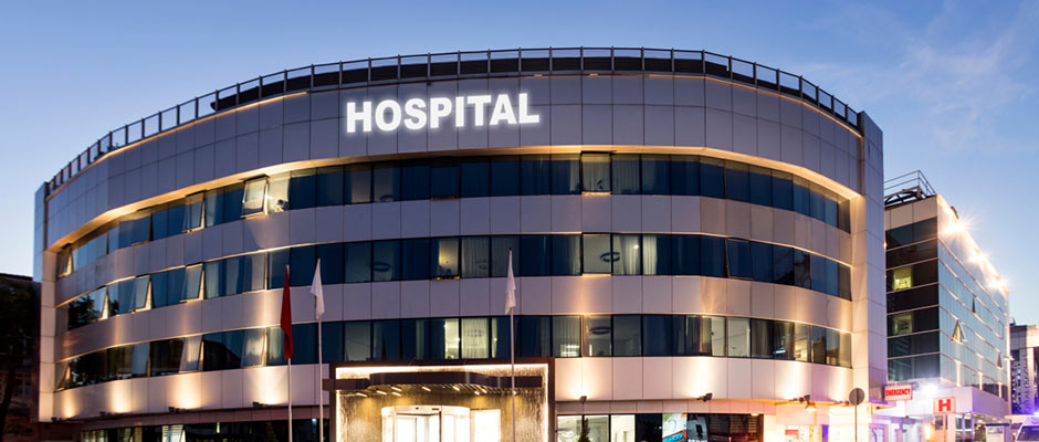 Exterior view of a hospital
