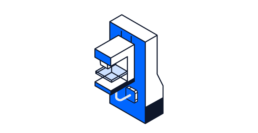 Illustration of mammography machine