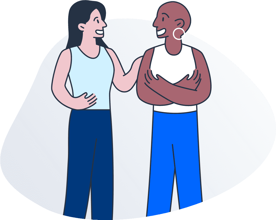 Illustration of two people