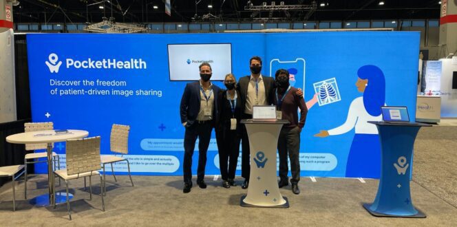 Pocket Health trade show booth