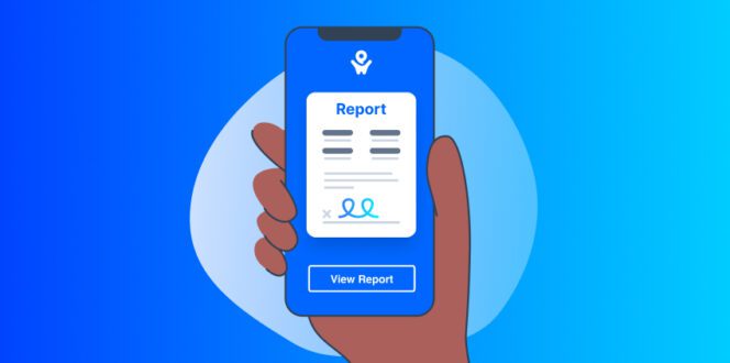 report on mobile screen