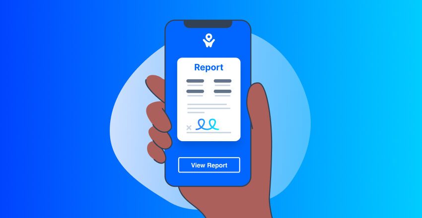 report on mobile screen