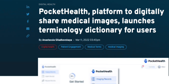 PocketHealth Report Reader featured in Fierce Healthcare