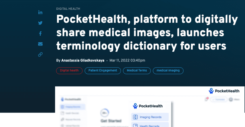 PocketHealth Report Reader featured in Fierce Healthcare