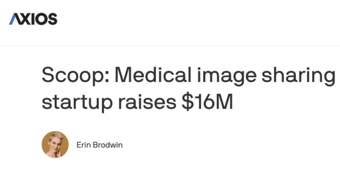 Axios headline announcing PocketHealth $16M funding