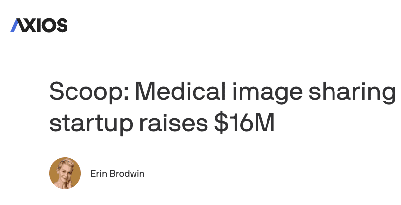 Axios headline announcing PocketHealth $16M funding