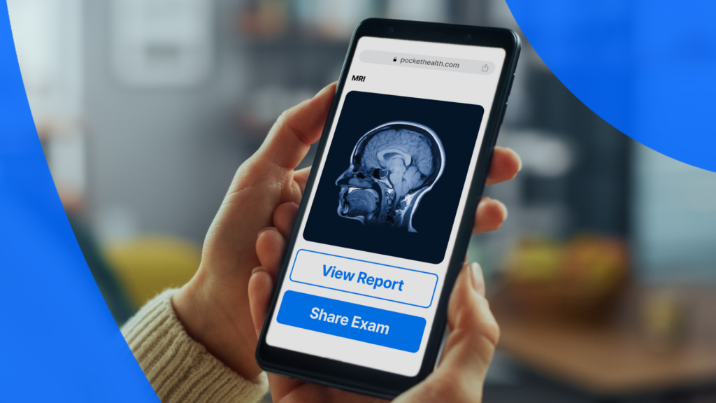 Patient viewing their MRI results on PocketHealth’s online platform