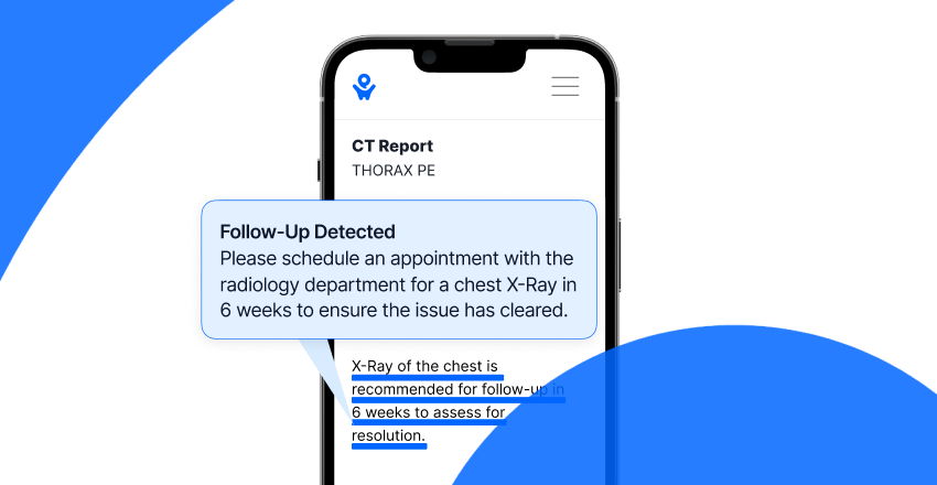 medical follow-up navigator demo on smartphone