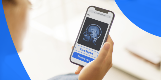 A person accessing their MRI report on PocketHealth