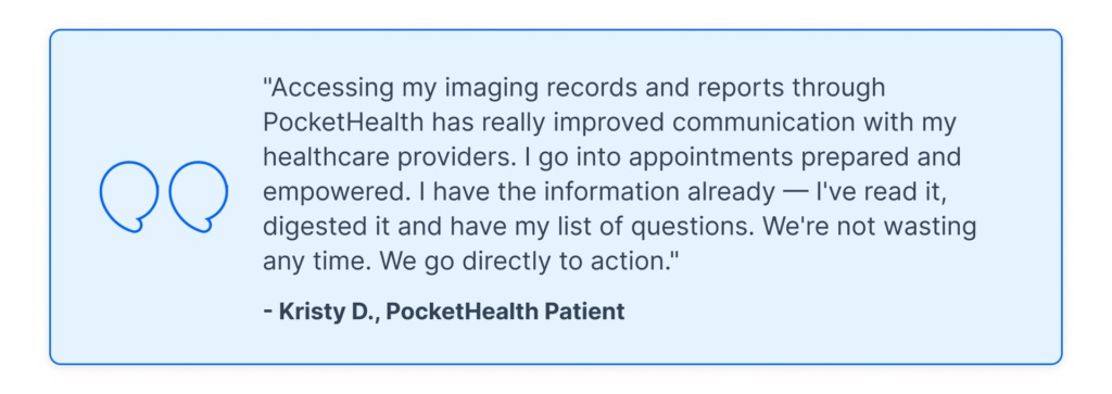 Series B Funding Announcement PocketHealth Patient Kristy Quote