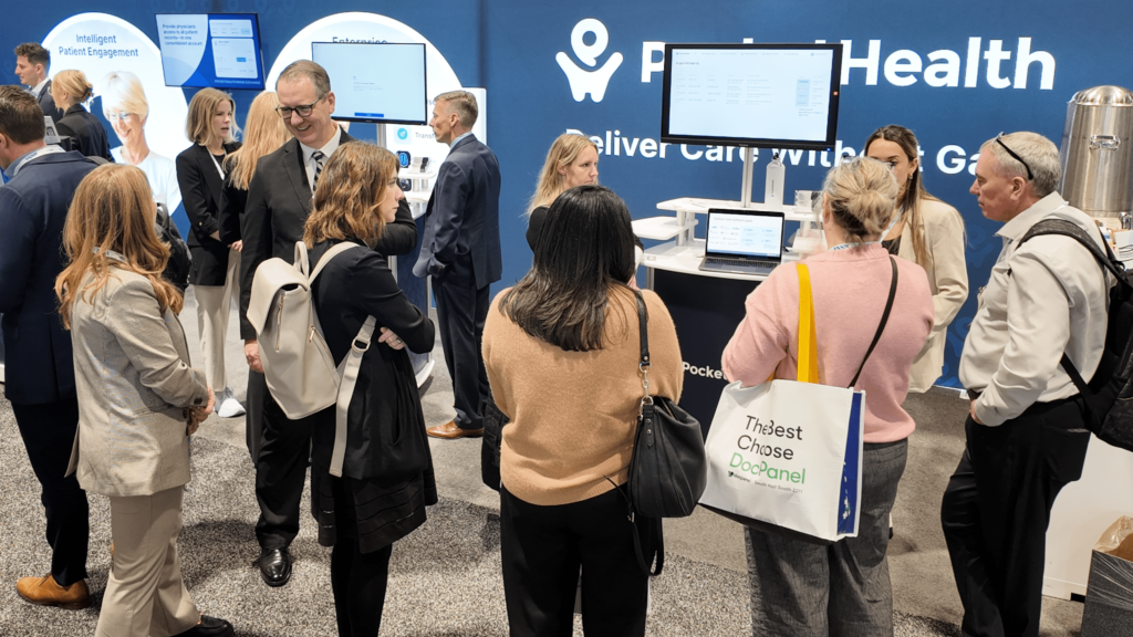 PocketHealth booth at the RSNA conference