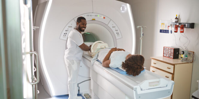 Patient getting an MRI